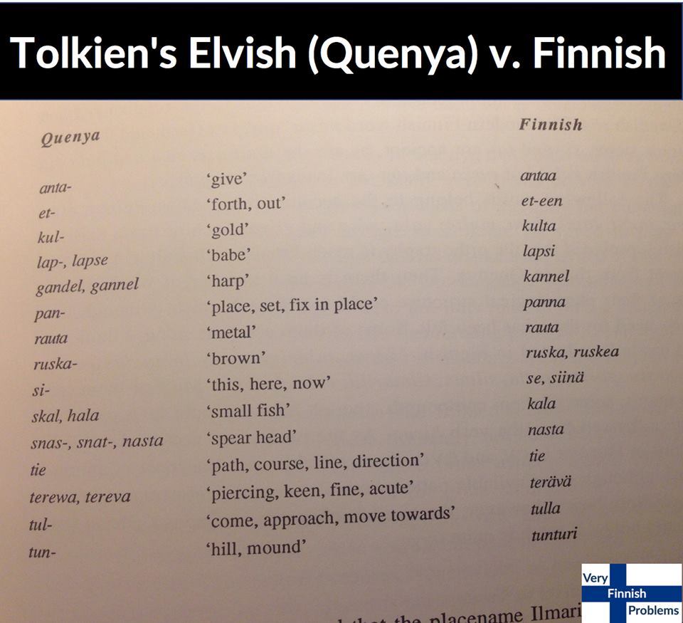 elvish and Finnish